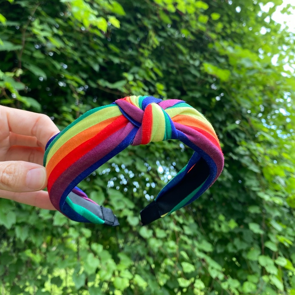 🌈 Headband Top Knot Rainbow🌈 - Picture 1 of 1